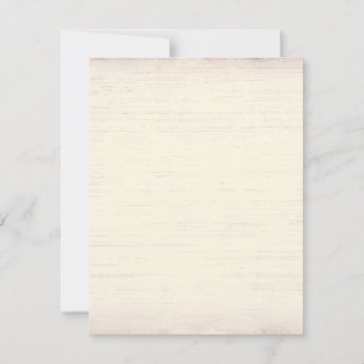 Altes Roter Stall Rustikales Hochzeitssemble R.S.V Einladung (Rückseite)