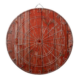 Altes rotes Holz Dartscheibe