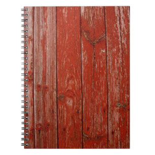 Altes rotes Holz Notizblock