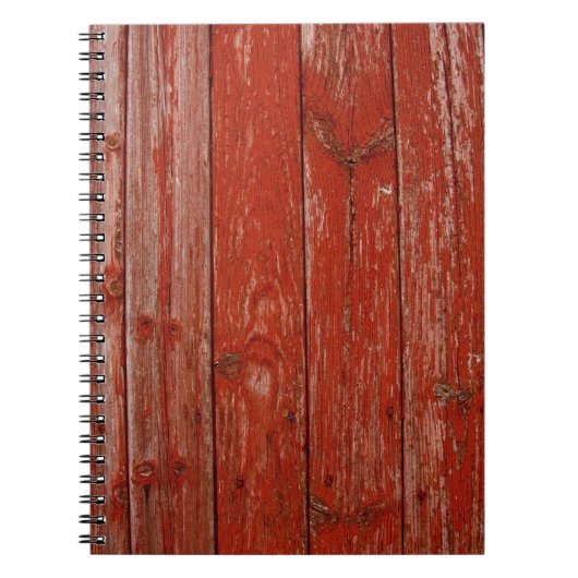 Altes rotes Holz Notizblock (Vorderseite)