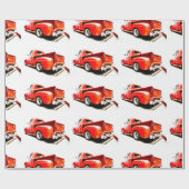 Altes rotes Lkw-Wrapper Geschenkpapier (Flach)
