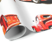 Altes rotes Lkw-Wrapper Geschenkpapier (Rolleneckpunkt)
