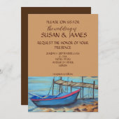 Altes Ruderboot am Bahnhof Einladung (Vorne/Hinten)