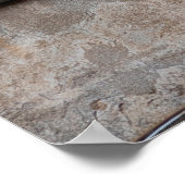 Altes, ruiniertes Holzfenster aus alten Häusern, a Poster (Ecke)