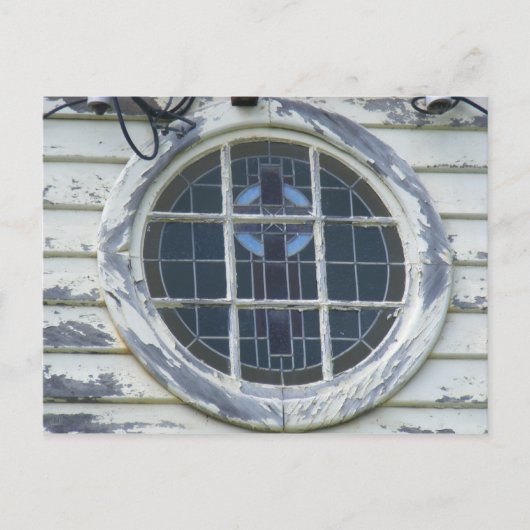 Altes rundes Fenster. Postkarte (Vorderseite)