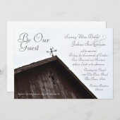 Altes Rustikales Barwetter Einladung (Vorne/Hinten)