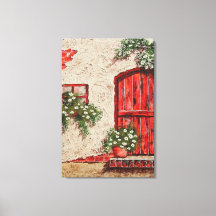 Altes rustikales Cottage-Kunstleinwandbild