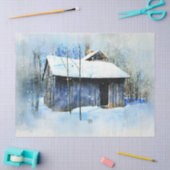 Altes Rustikales Haus Landschaft Entdeckungsreise Seidenpapier (Basteln)