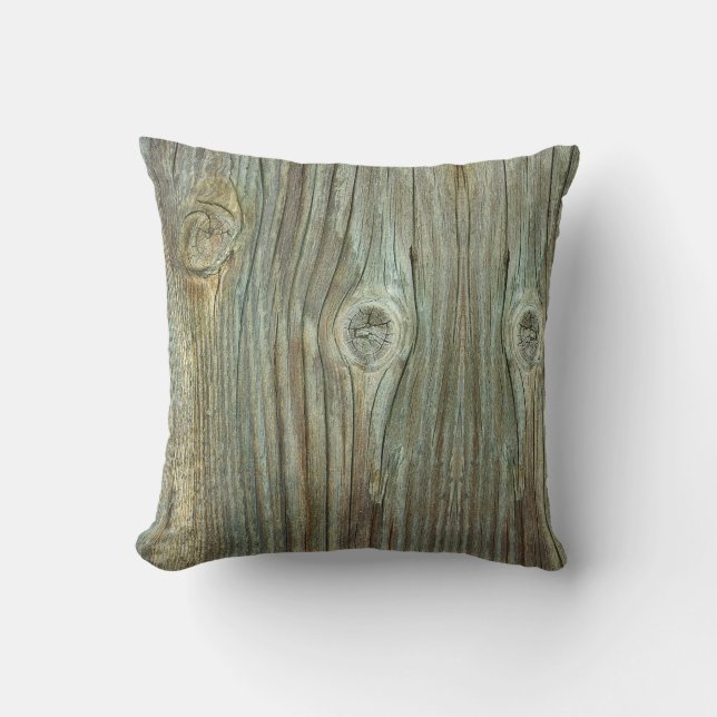 Altes rustikales Holz Kissen (Vorderseite)