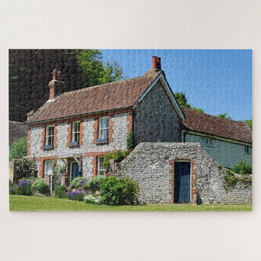 Altes Rustikales Landhaus Landschaft Puzzle (Horizontal)