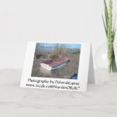 Altes Rustikales Ruderboot Karte (Rückseite)