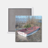 Altes Rustikales Ruderboot Magnet (Vorderseite/Rückseite)