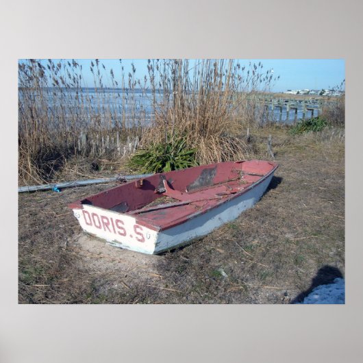 Altes Rustikales Ruderboot Poster (Vorne)