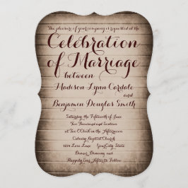 Altes Rustikales Stallholz Land Hochzeitseinladung Einladung