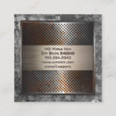 Altes Rusty Metal | Vintager Hintergrund Quadratische Visitenkarte (Rückseite)