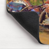 Altes Rusty Motorrad Kunstvoll wandern Mousepad (Ecke)