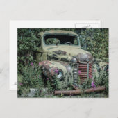 Altes Rusty Scrap Car Postkarte (Vorne/Hinten)