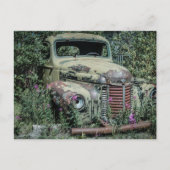 Altes Rusty Scrap Car Postkarte (Vorderseite)