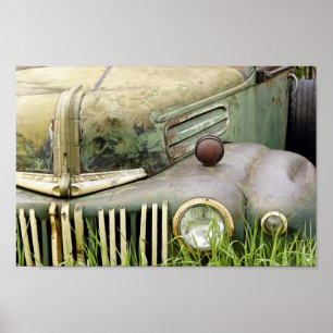 Altes Rusty Truck Hood Poster