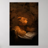 Altes Sad Bear Teddy Bär Poster (Vorne)