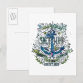 Altes Sailor Anchor Poster Postkarte (Vorne/Hinten)