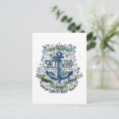 Altes Sailor Anchor Poster Postkarte (Stehend Vorderseite)
