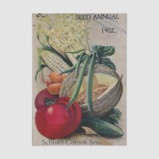 Altes Sämereien-Katalog, 1902, Schisler, Gemüse Seidenpapier