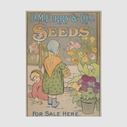 Altes Sämereien-Katalog, D.M. Ferry Seeds Seidenpapier (Vorderseite)