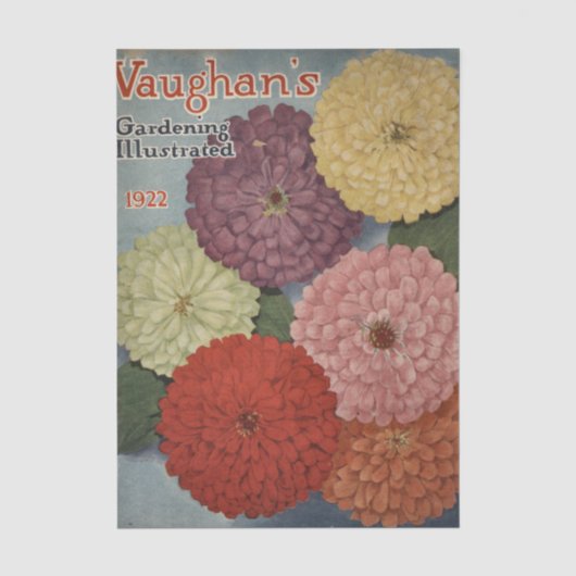 Altes Sämereien-Katalog Vaughan's, 1922 Seidenpapier (Vorderseite)