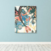 Altes Samurai tötet ein Monster-Gemälde Leinwanddruck (Insitu (Holzboden))