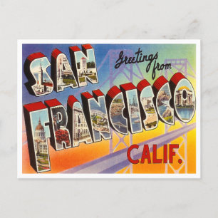 Altes San Francisco Ankündigungspostkarte