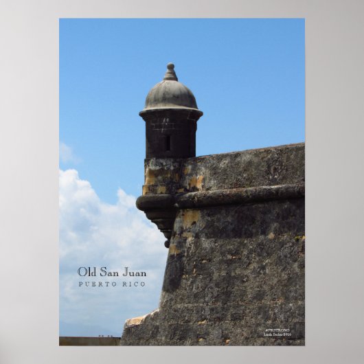 Altes San Juan am Meer Poster (Vorne)