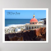 Altes San Juan am Meer Poster (Vorne)