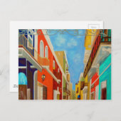 Altes San Juan Kunstmalerei Postkarte (Vorne/Hinten)