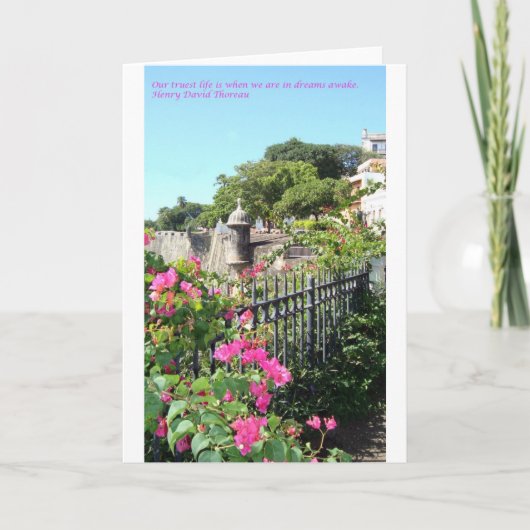 Altes San Juan mit Anführungskarte Karte (Vorderseite)