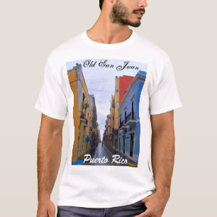 Altes San Juan Puerto Rico Farbige Häuser T-Shirt