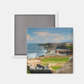Altes San Juan Square Magnet (Vorderseite/Rückseite)