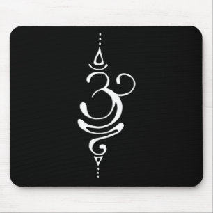 Altes Sanskrit-Symbol für Atmung Inspiration Om Mousepad