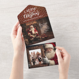 Altes Santa Holding Portrait | Luxe Foto All In One Einladung