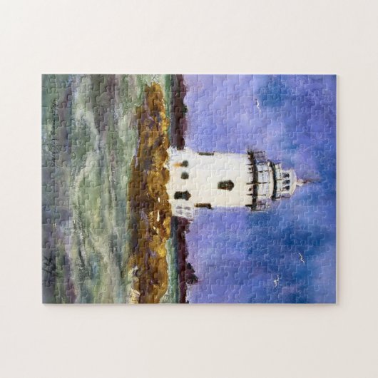 Altes Saybrook Leuchtturm Maureen Girard Ocean Puzzle (Horizontal)