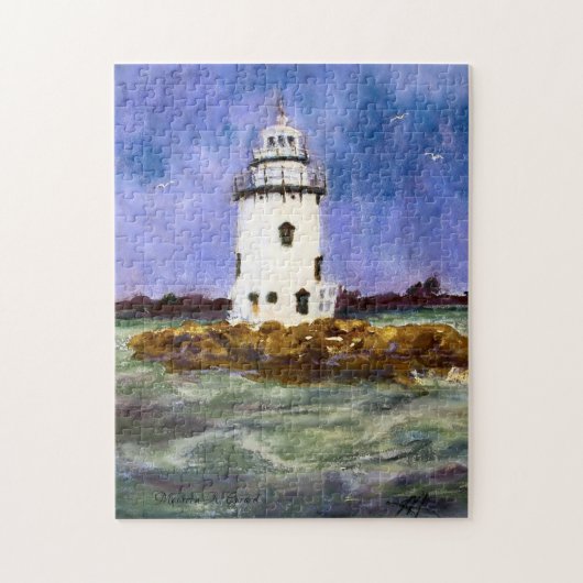 Altes Saybrook Leuchtturm Maureen Girard Ocean Puzzle (Vertikal)