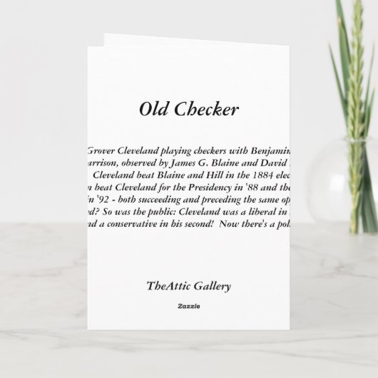 Altes Schachbrett - Karte (Rückseite)