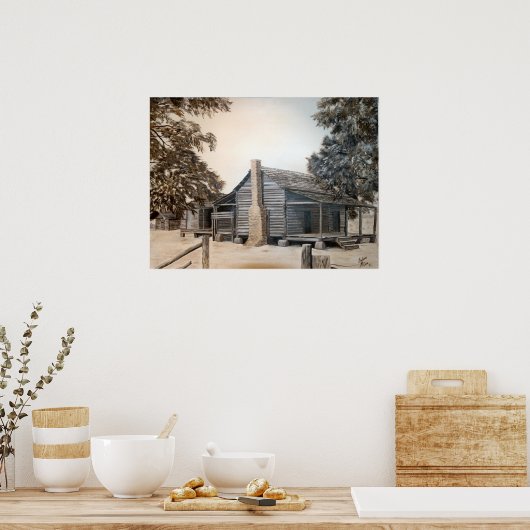 Altes Scheunenhaus Poster (Küche)