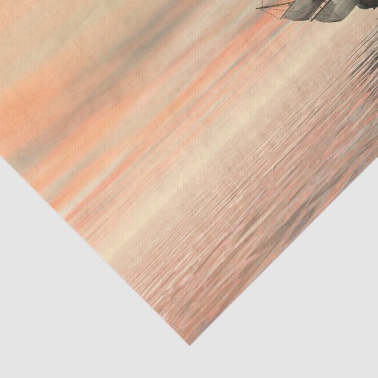 Altes Schiff bei Sonnenuntergang - 3D-Rendering Seidenpapier (Ausschnitt)