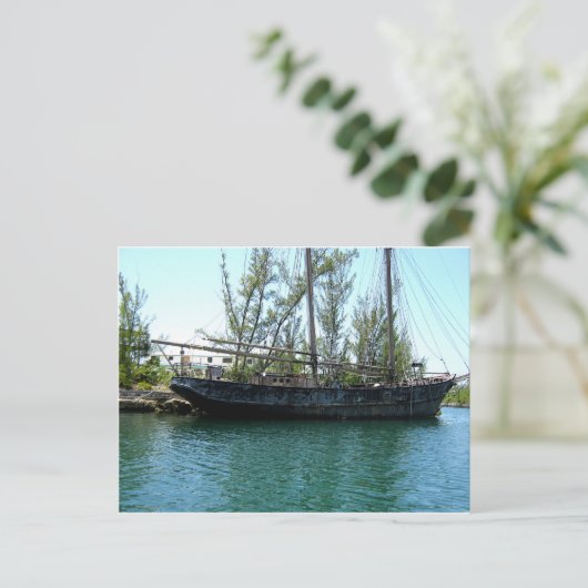 Altes Schiff Postkarte (Stehend Vorderseite)