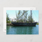 Altes Schiff Postkarte (Vorne/Hinten)