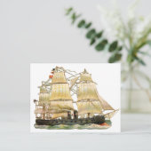 Altes Schiff Postkarte (Stehend Vorderseite)