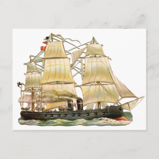 Altes Schiff Postkarte (Vorderseite)