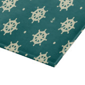 Altes Schiffsradraster Schneidebrett (Ecke)
