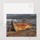 Altes Schiffswrack Postkarte (Vorne/Hinten)